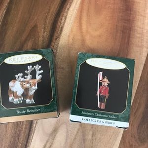 Hallmark Ornaments Clothespin Soldier & Reindeer